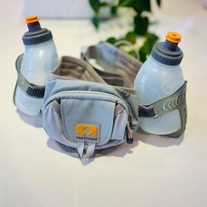 Nathan Double Hydration Belt with 2 Bottles – Adjustable Running Waist Pack